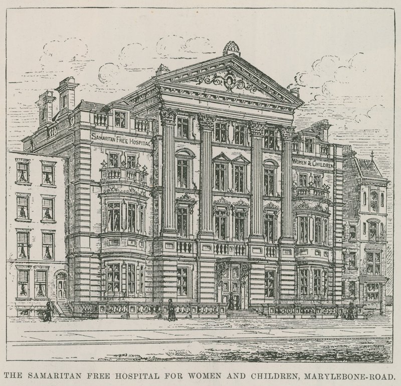 El Hospital Samaritan Free para Mujeres y Niños, Marylebone Road de English School