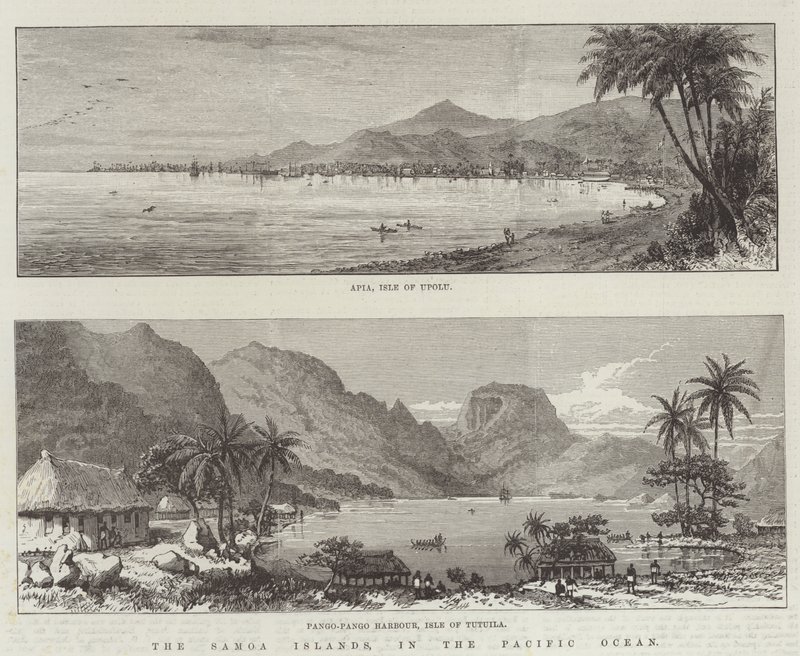 Las Islas Samoa, en el Océano Pacífico de English School