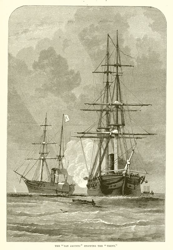 El San Jacinto deteniendo el Trent de English School