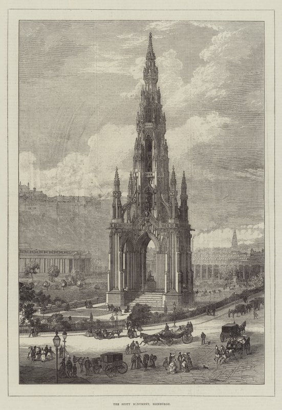 El Monumento a Scott, Edimburgo de English School