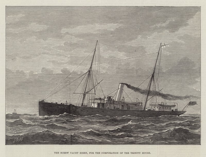 El yate de hélice Siren, para la Corporación de la Casa de la Trinidad de English School