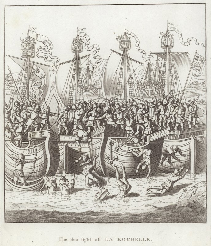La batalla naval frente a La Rochelle de English School