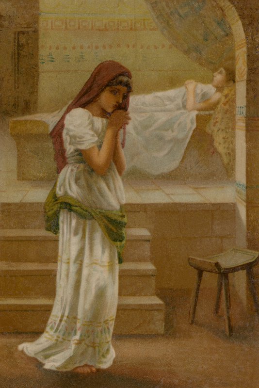 La mujer sunamita (cromolito) de English School