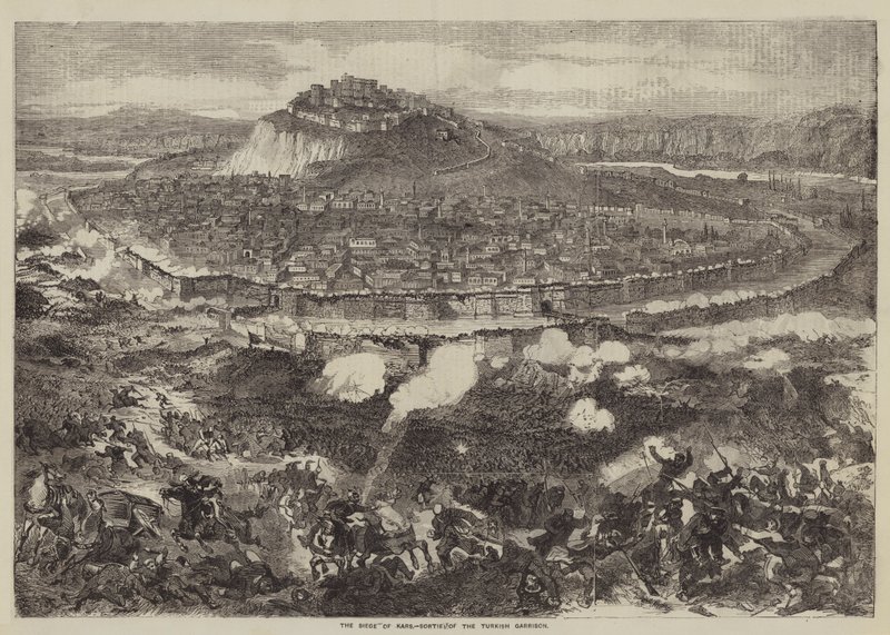 El sitio de Kars, salida de la guarnición turca de English School