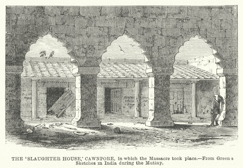 La "Casa de la Matanza," Cawnpore, donde tuvo lugar la masacre de English School