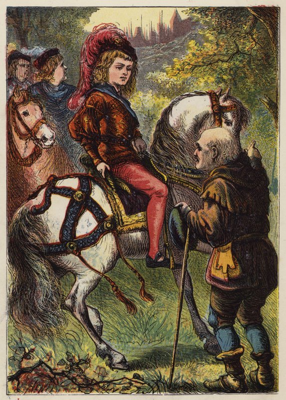 La bella durmiente en el bosque (litografia en color) de English School