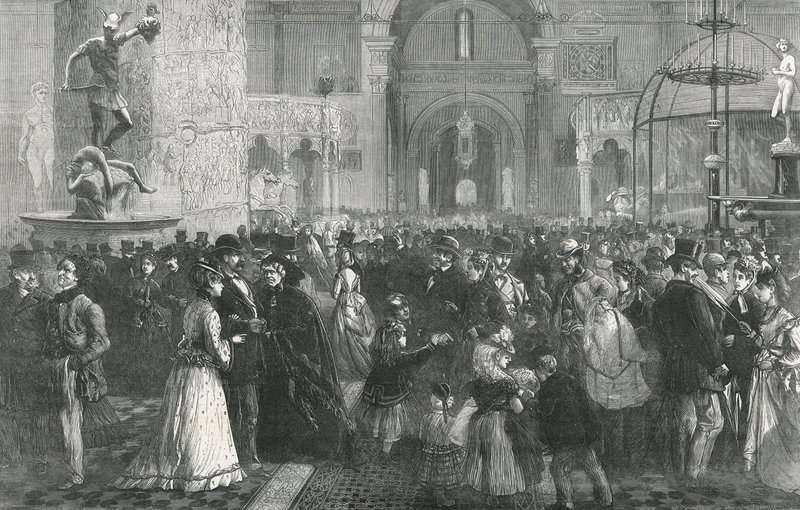 El Museo de South Kensington en el Lunes de Pentecostés de English School