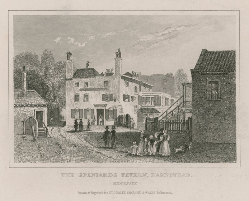 La Taberna Spaniards, Hampstead, Londres de English School
