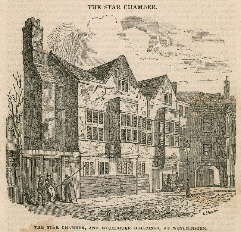 La Cámara de las Estrellas y los Edificios del Tesoro en Westminster de English School
