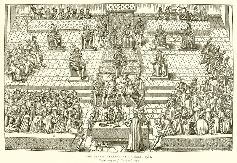 Los Estados Generales en Orleans, 1561 de English School