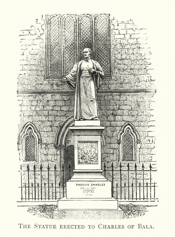 La Estatua erigida a Charles de Bala (grabado) de English School