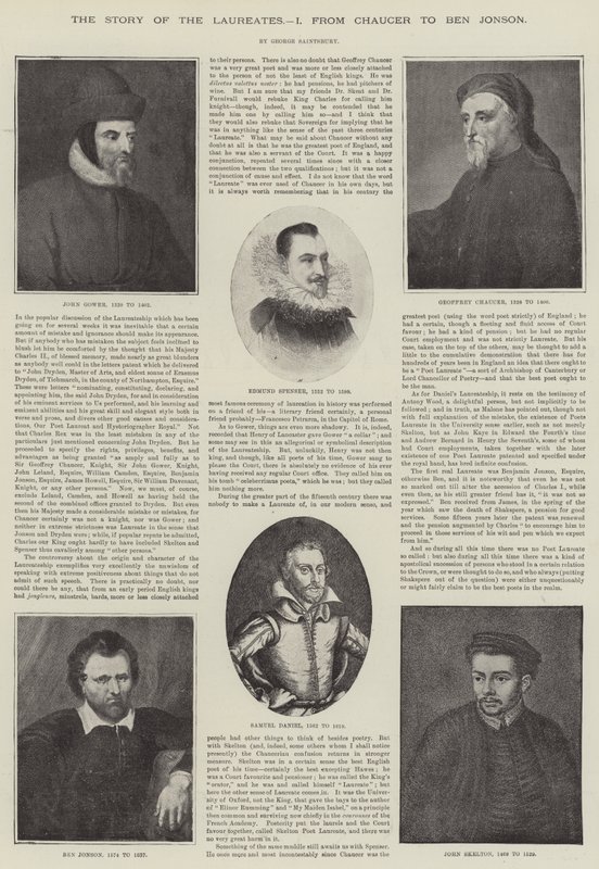 La Historia de los Laureados, de Chaucer a Ben Jonson de English School