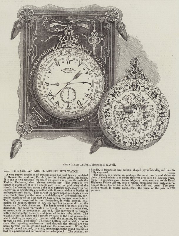 El reloj del Sultán Abdul Medschid de English School