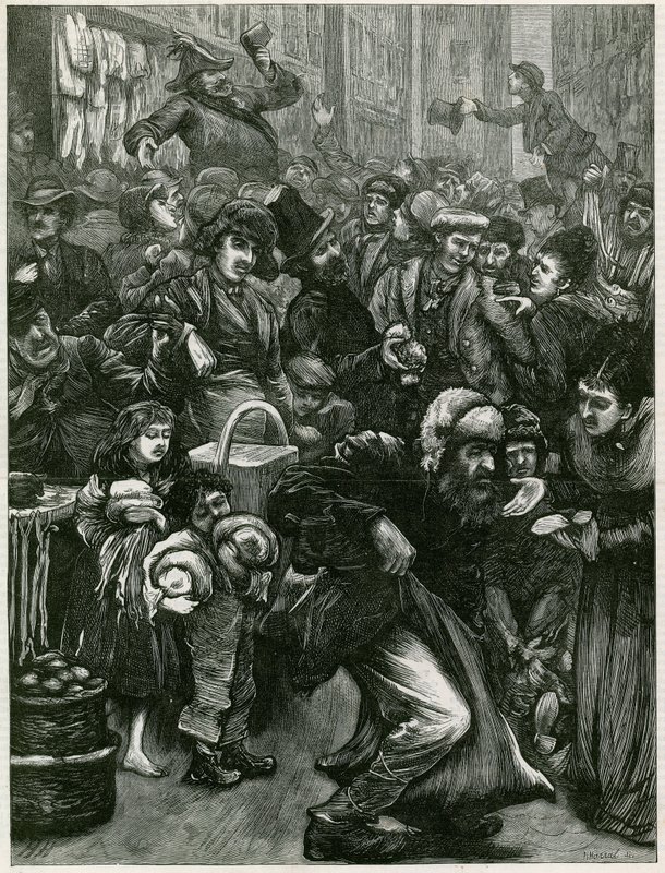 Las preguntas sobre el comercio dominical - un boceto en Petticoat Lane de English School