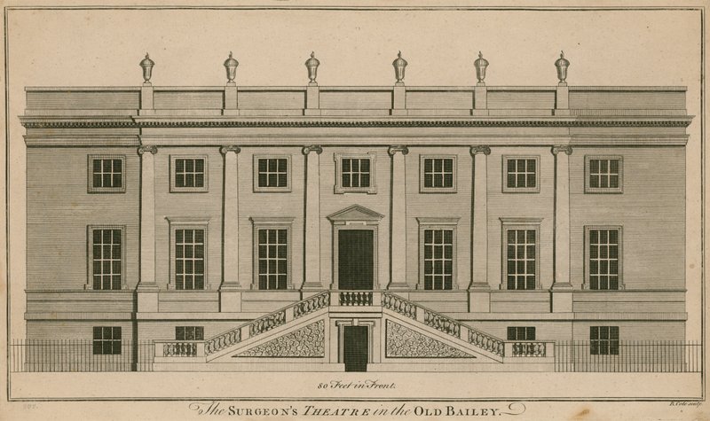 El Teatro de Cirujanos en Old Bailey, Londres de English School