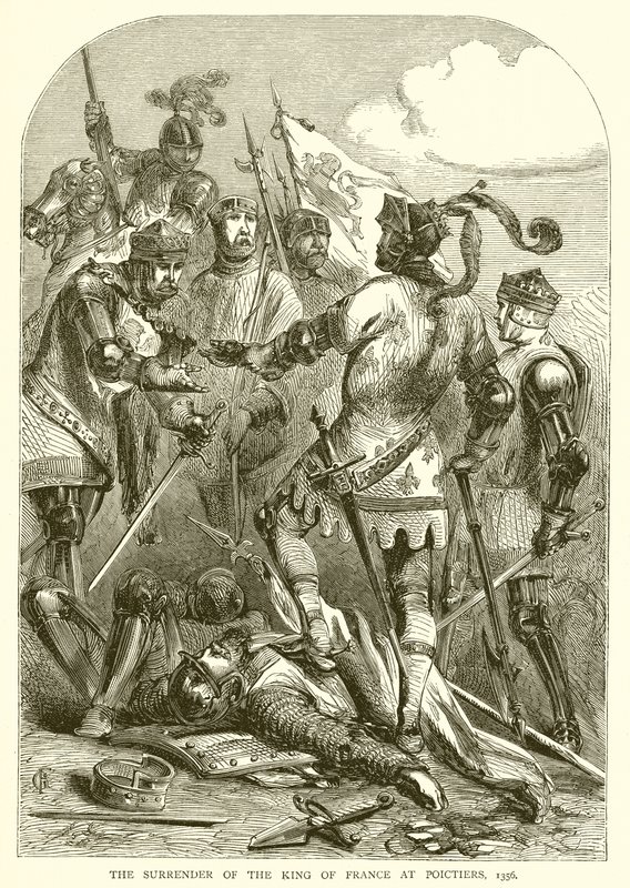 La Rendición del Rey de Francia en Poitiers, 1356 de English School