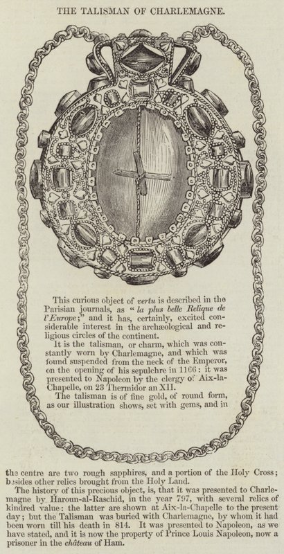 El talismán de Carlomagno (grabado) de English School