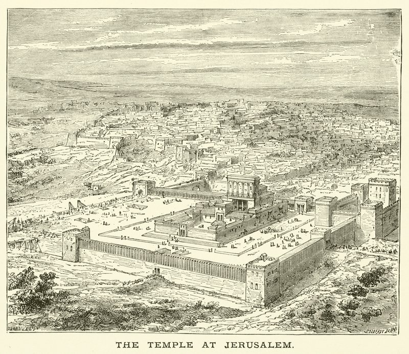 El Templo de Jerusalén (grabado) de English School