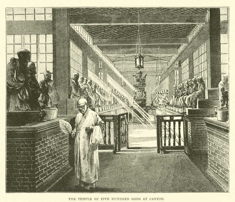 El Templo de los Quinientos Dioses en Cantón de English School