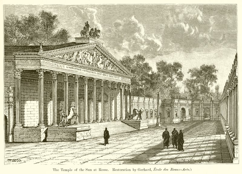 El Templo del Sol en Roma. Restauración por Gerhard, Ecole des Beaux-Arts) de English School