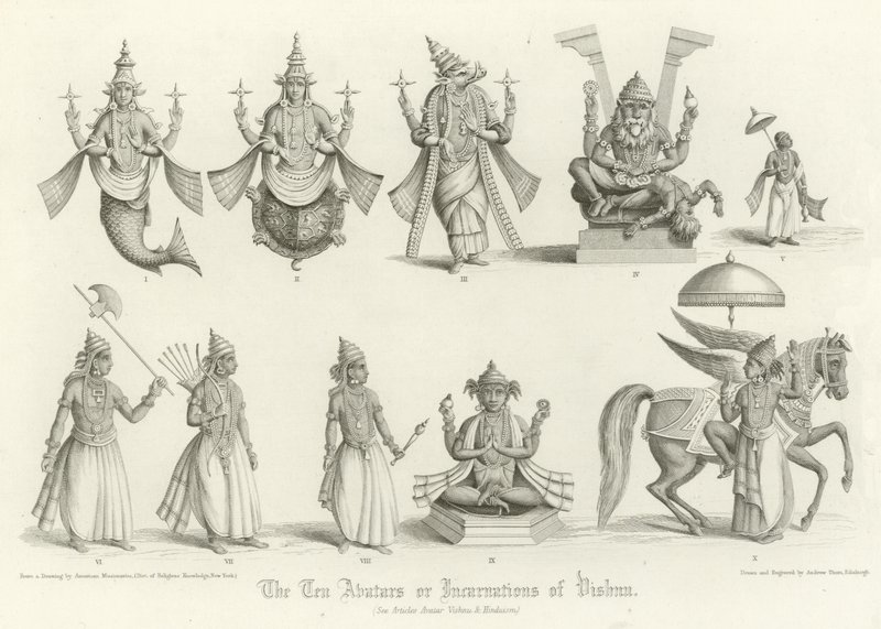 Los Diez Avatares o encarnaciones de Vishnu de English School