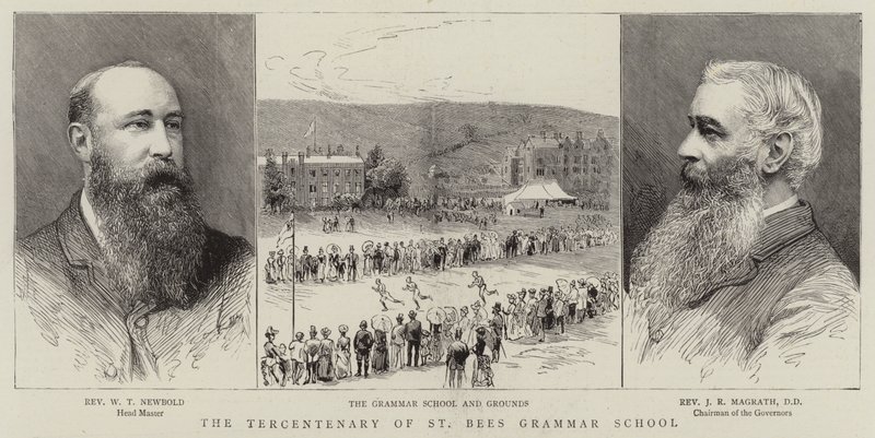 Tricentenario de la St Bees Grammar School (grabado) de English School