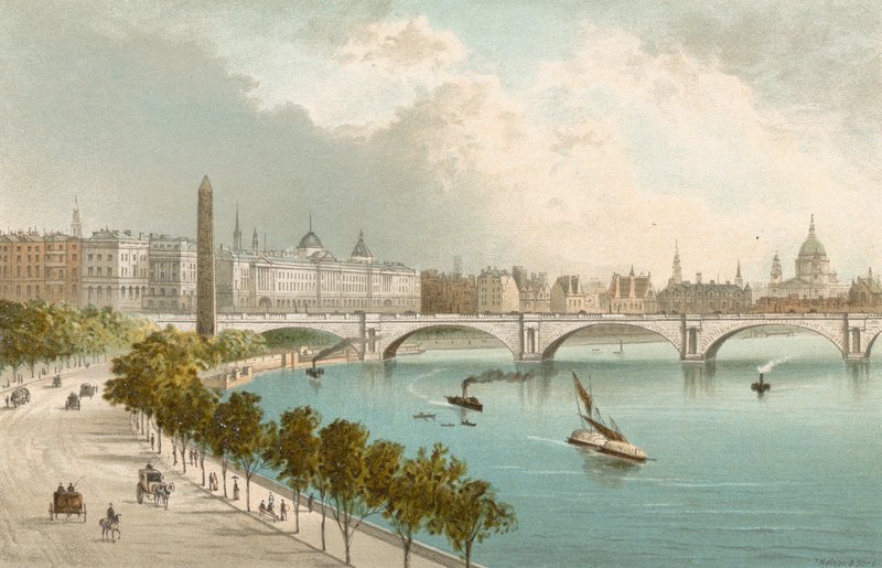 El Embankment del Támesis--mirando al Este de English School