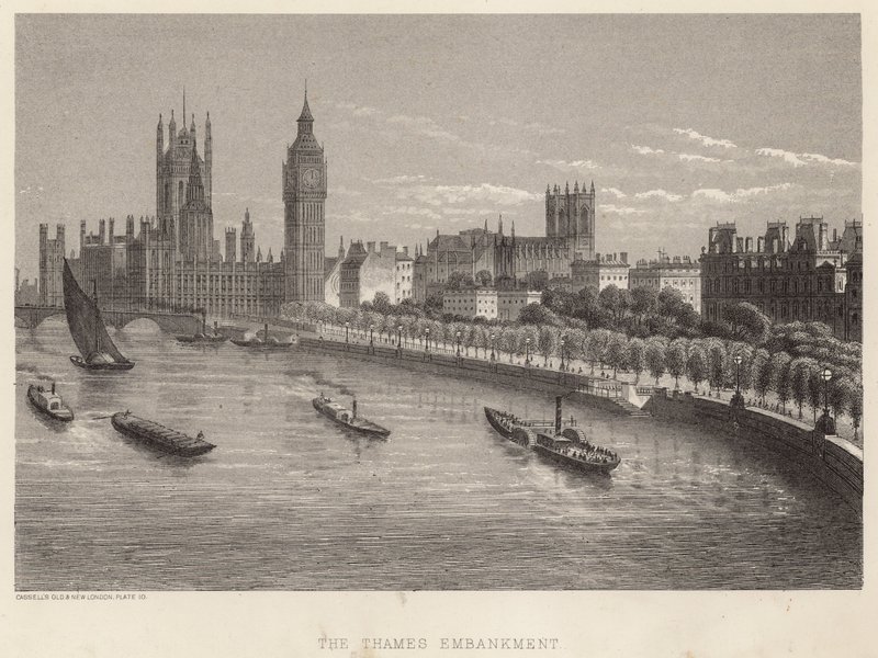 El Terraplén del Támesis, Londres de English School