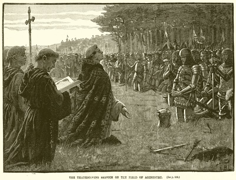 Servicio de Acción de Gracias en el Campo de Agincourt de English School
