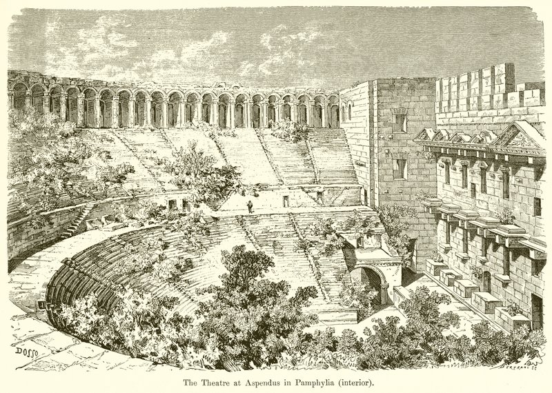 El teatro de Aspendos en Panfilia (interior) de English School
