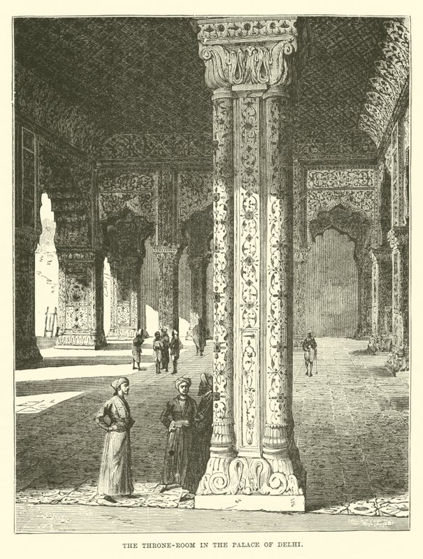 La Sala del Trono en el Palacio de Delhi de English School