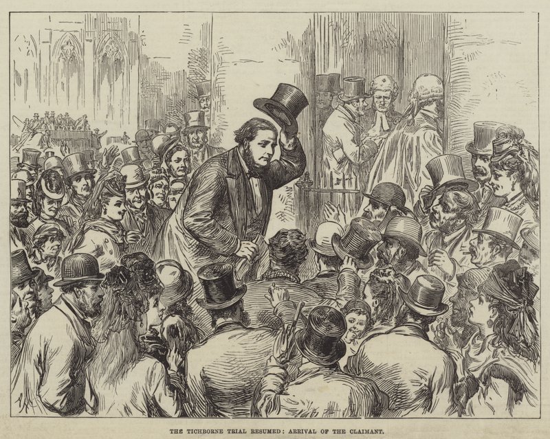 El Juicio de Tichborne reanudado, Llegada del Reclamante de English School