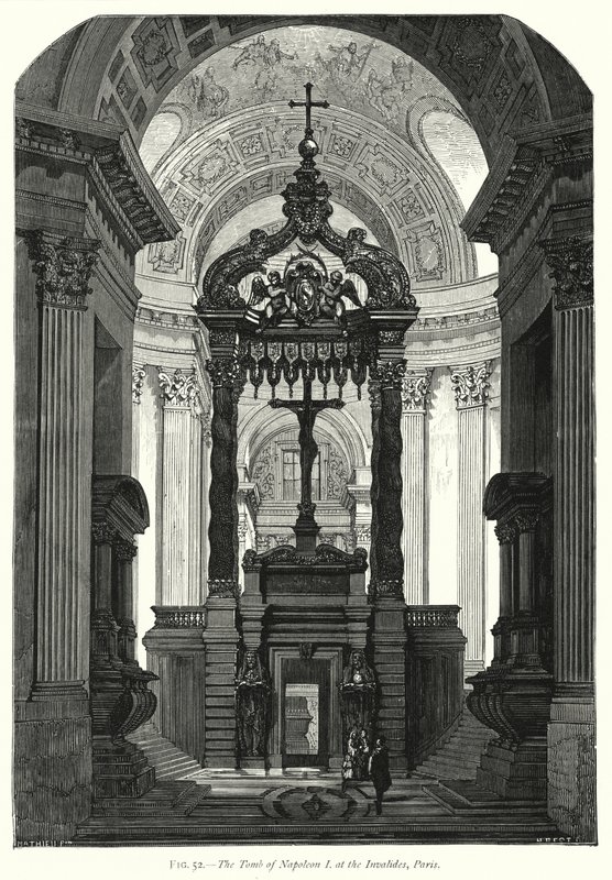 La tumba de Napoleón I en los Inválidos, París de English School