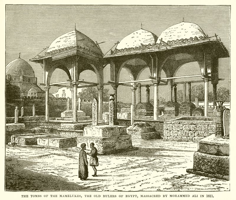 Las tumbas de los mamelucos, los antiguos gobernantes de Egipto, masacrados por Mohammed Ali en 1811 de English School