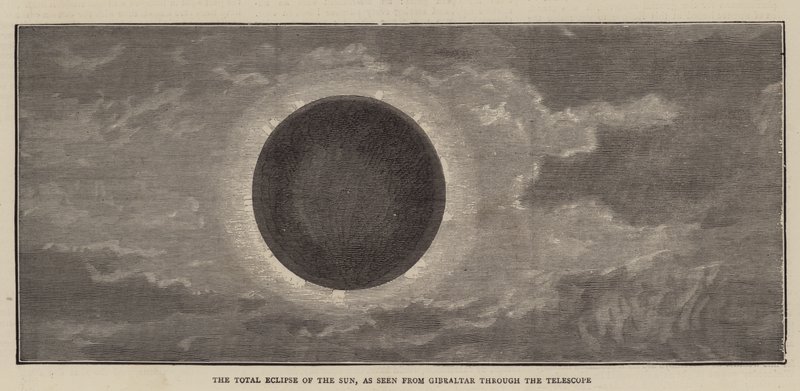 El eclipse total del sol, visto desde Gibraltar a través del telescopio de English School
