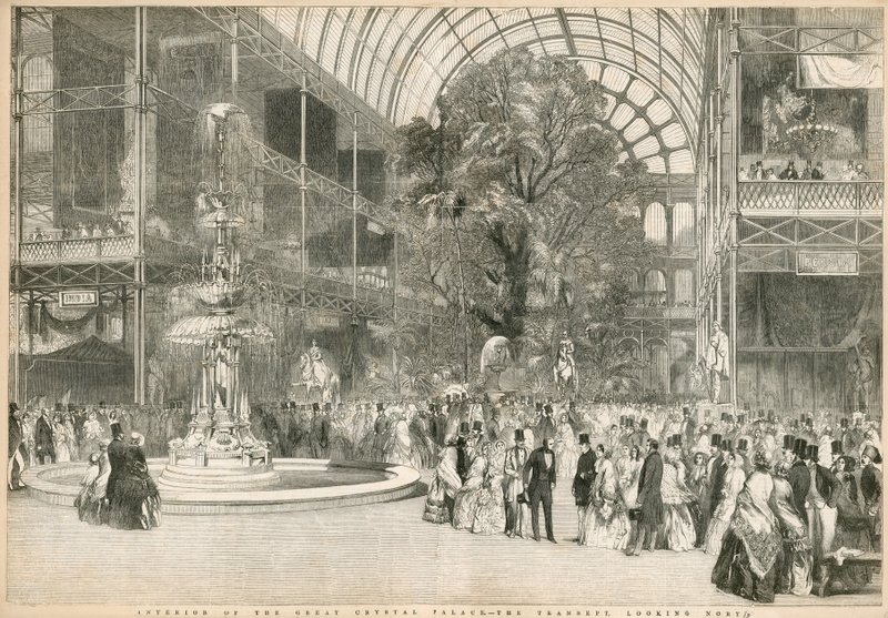 El Transepto, Mirando al Norte, Gran Exposición, 1851 de English School