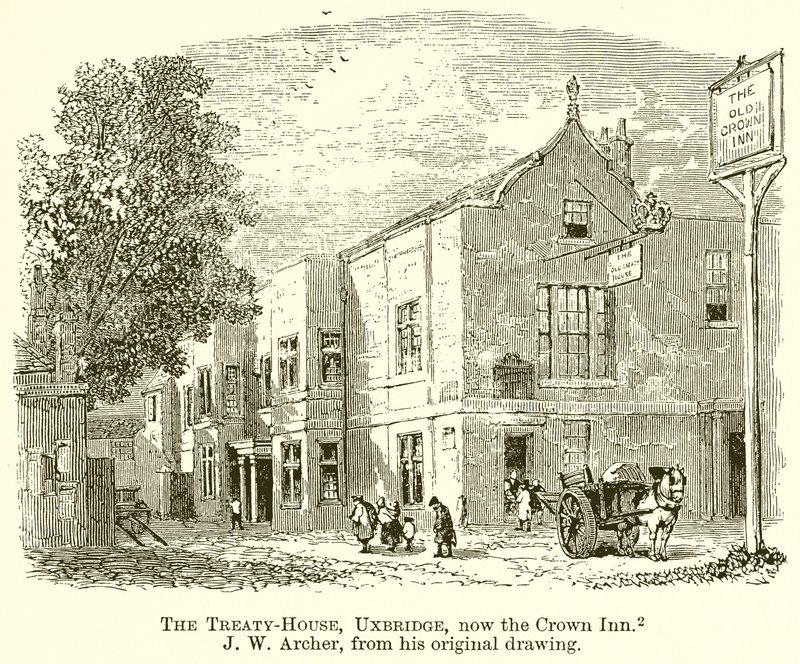 La Casa del Tratado, Uxbridge, ahora la Corona Inn de English School