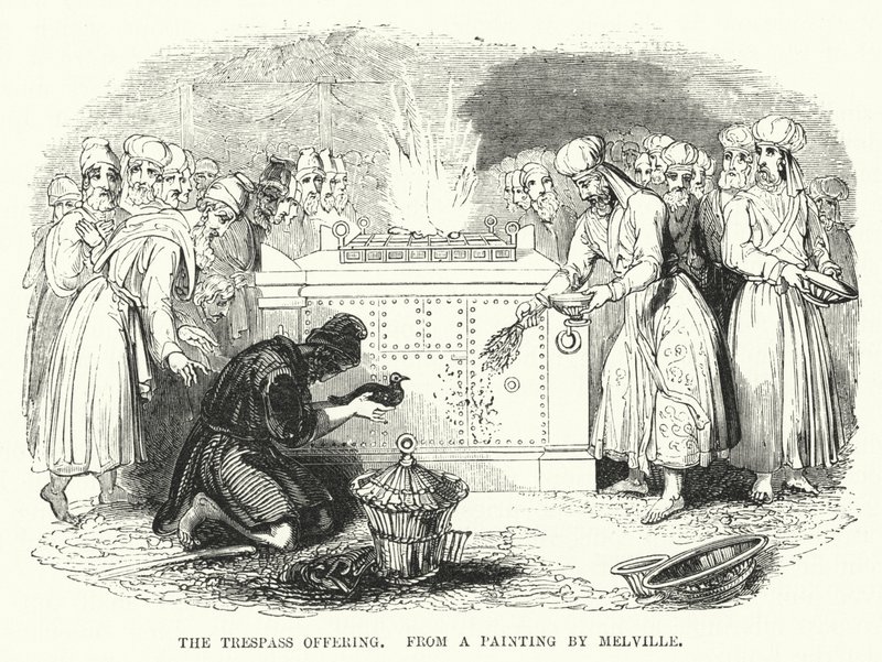 La ofrenda por la culpa, de una pintura de Melville (grabado) de English School