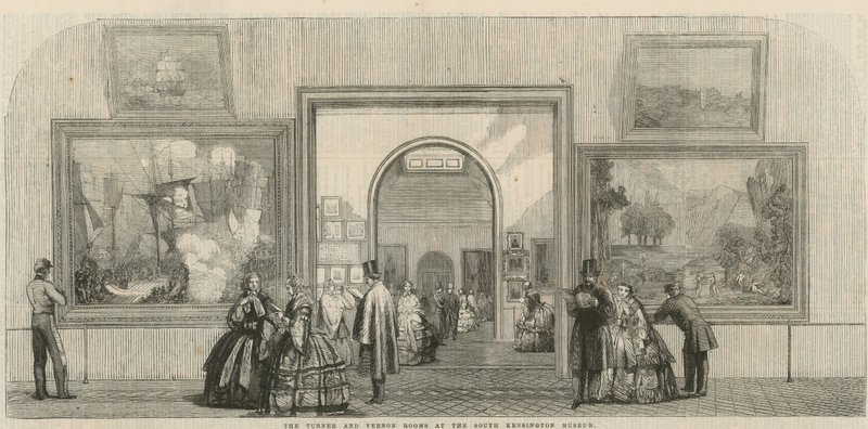 Las salas Turner y Vernon en el Museo de South Kensington de English School