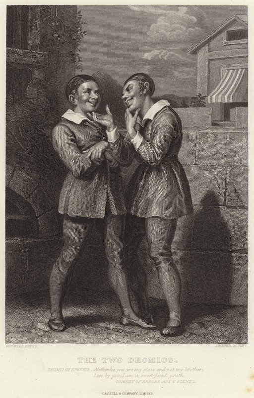 Los dos Dromios, La comedia de los errores, Acto V, Escena I de English School