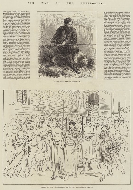 La Guerra en Herzegovina (grabado) de English School