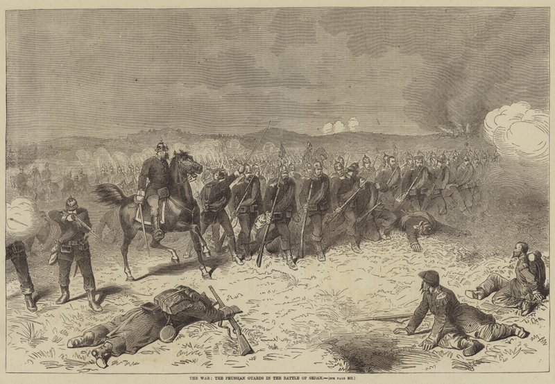 La guerra, los guardias prusianos en la batalla de Sedan de English School