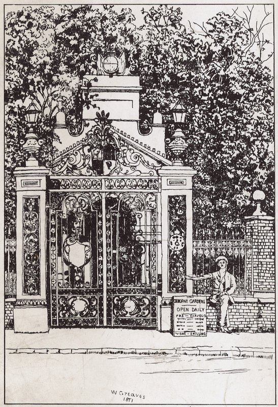La entrada del lado del agua, Cremorne Gardens de English School