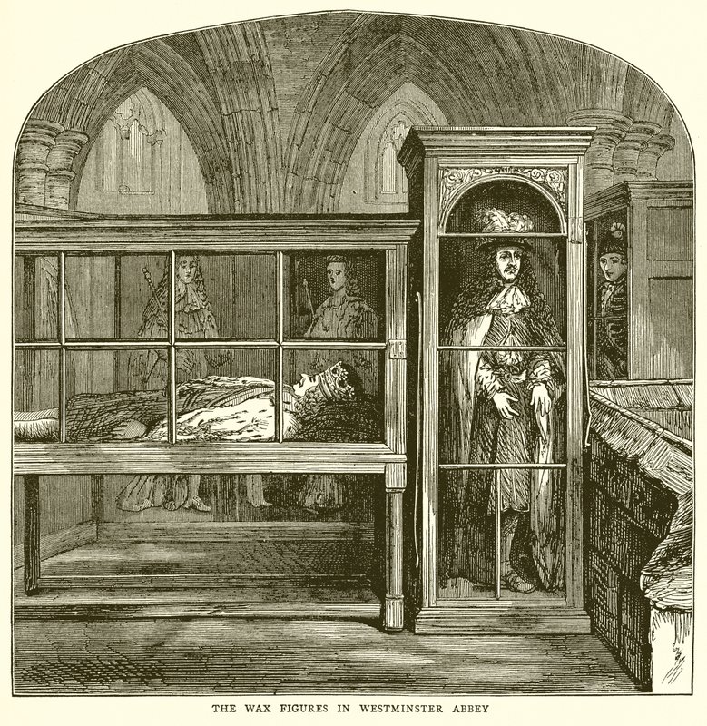 Las figuras de cera en la Abadía de Westminster de English School