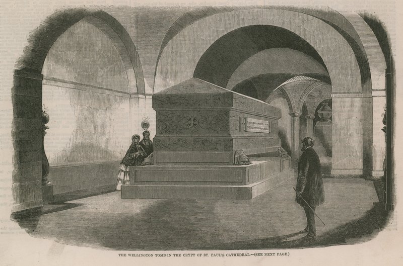 La tumba de Wellington en la cripta de la Catedral de San Pablo de English School