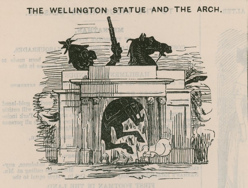 La estatua de Wellington y el Arco de English School