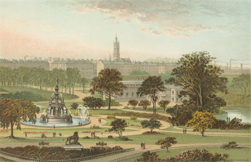 El parque West End - Glasgow de English School
