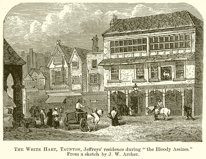 El Ciervo Blanco, Taunton, residencia de Jeffreys durante los Juicios Sangrientos de English School