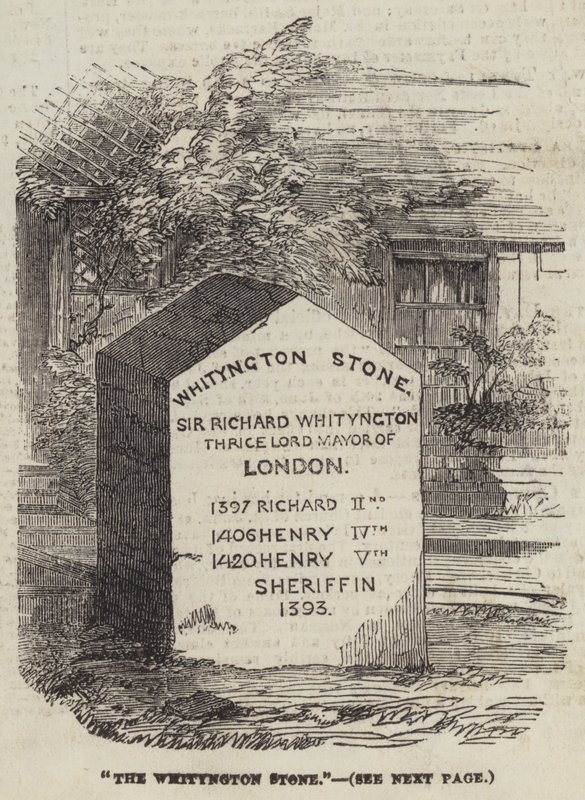 La Piedra de Whityngton (grabado) de English School