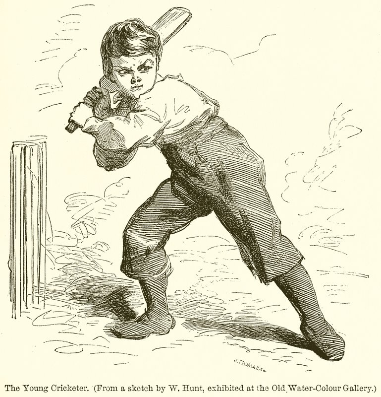 El joven jugador de cricket de English School